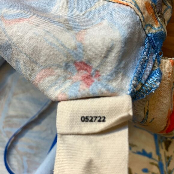 Soft Surroundings Aldea Top Blouse 3/4 Sleeve Tropical Floral Size L - Picture 8 of 8